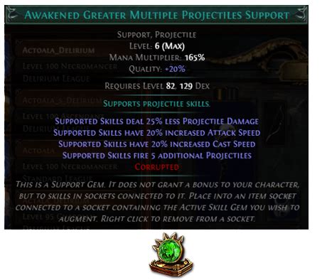 poe gmp|Greater Multiple Projectiles Support